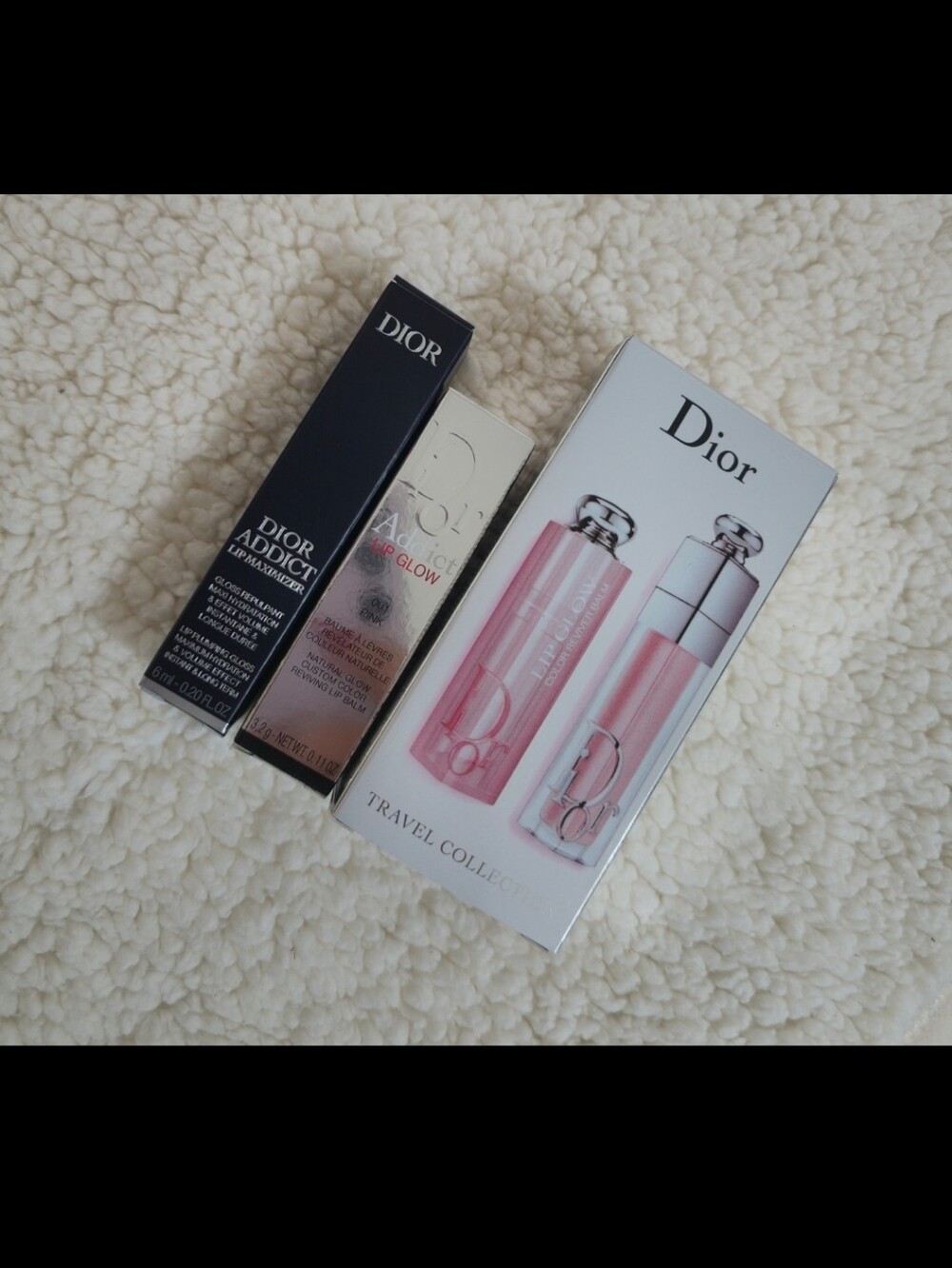 Dior Lip Glow Color Reviver Balm Travel Set - Pink & Silver Packaging
